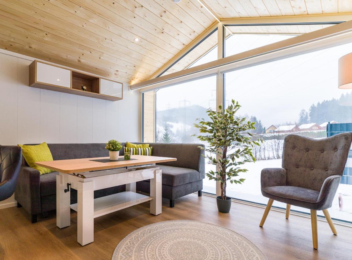 Chalet Stuhleckblick-Ferienhaus Direkt An Der Piste Und Mit Eigener Sauna 塞默灵施皮塔尔 外观 照片