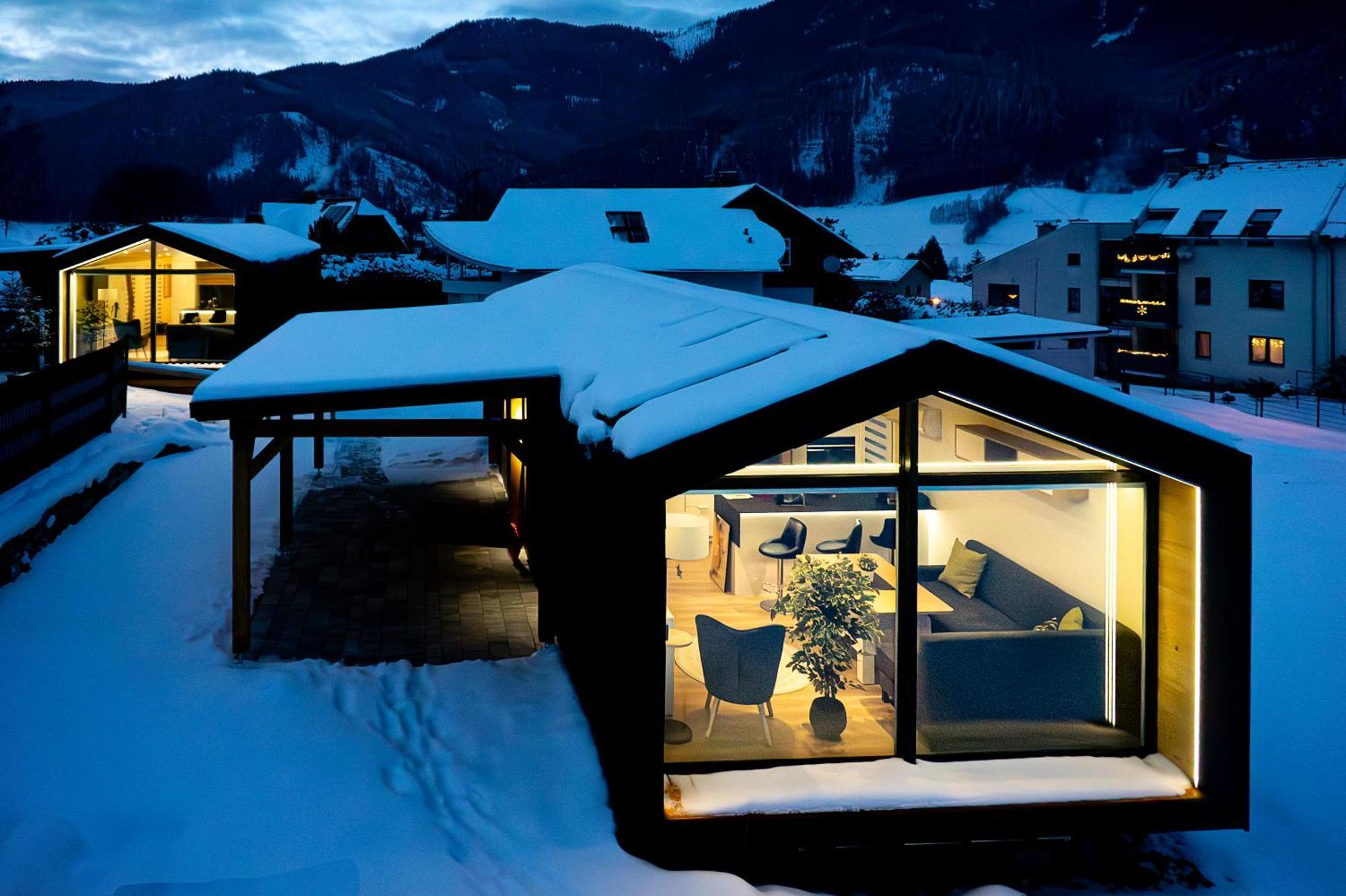 Chalet Stuhleckblick-Ferienhaus Direkt An Der Piste Und Mit Eigener Sauna 塞默灵施皮塔尔 外观 照片