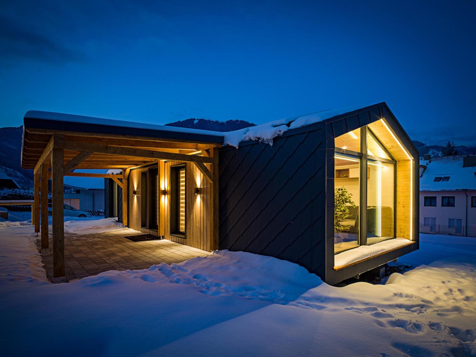 Chalet Stuhleckblick-Ferienhaus Direkt An Der Piste Und Mit Eigener Sauna 塞默灵施皮塔尔 外观 照片