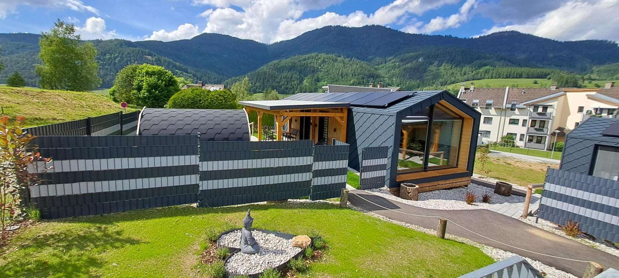 Chalet Stuhleckblick-Ferienhaus Direkt An Der Piste Und Mit Eigener Sauna 塞默灵施皮塔尔 外观 照片